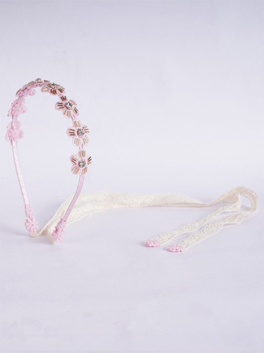 

Choko Girls Pink & White Embellished Hairband
