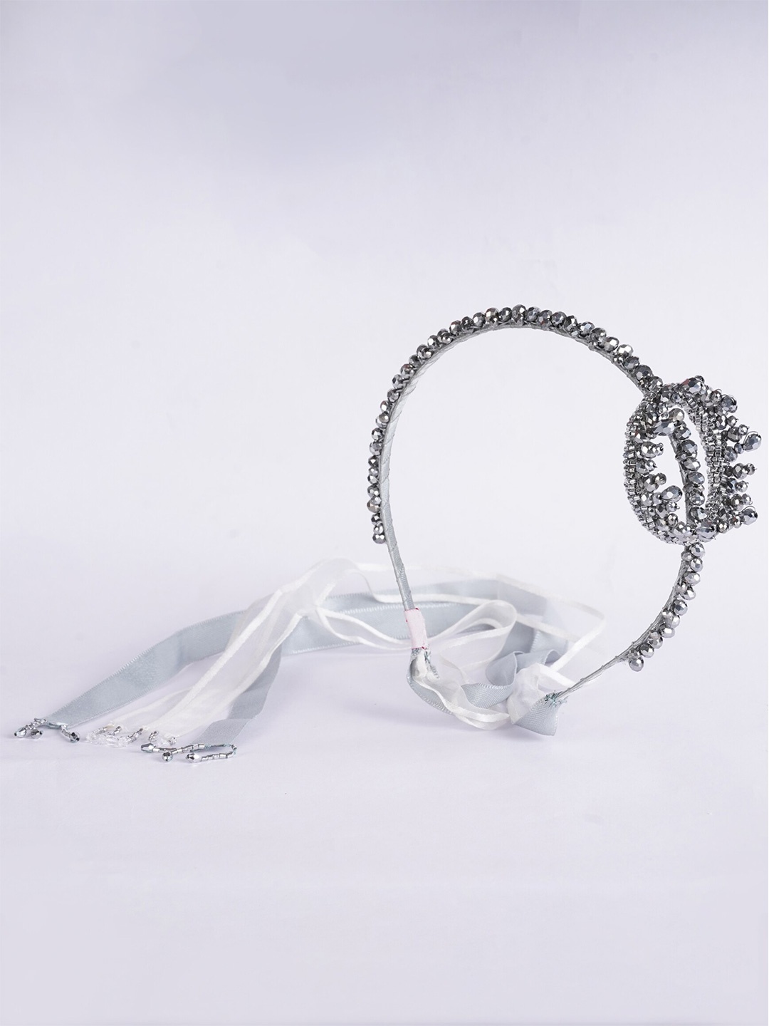

Choko Girls Beaded Hairband, Silver