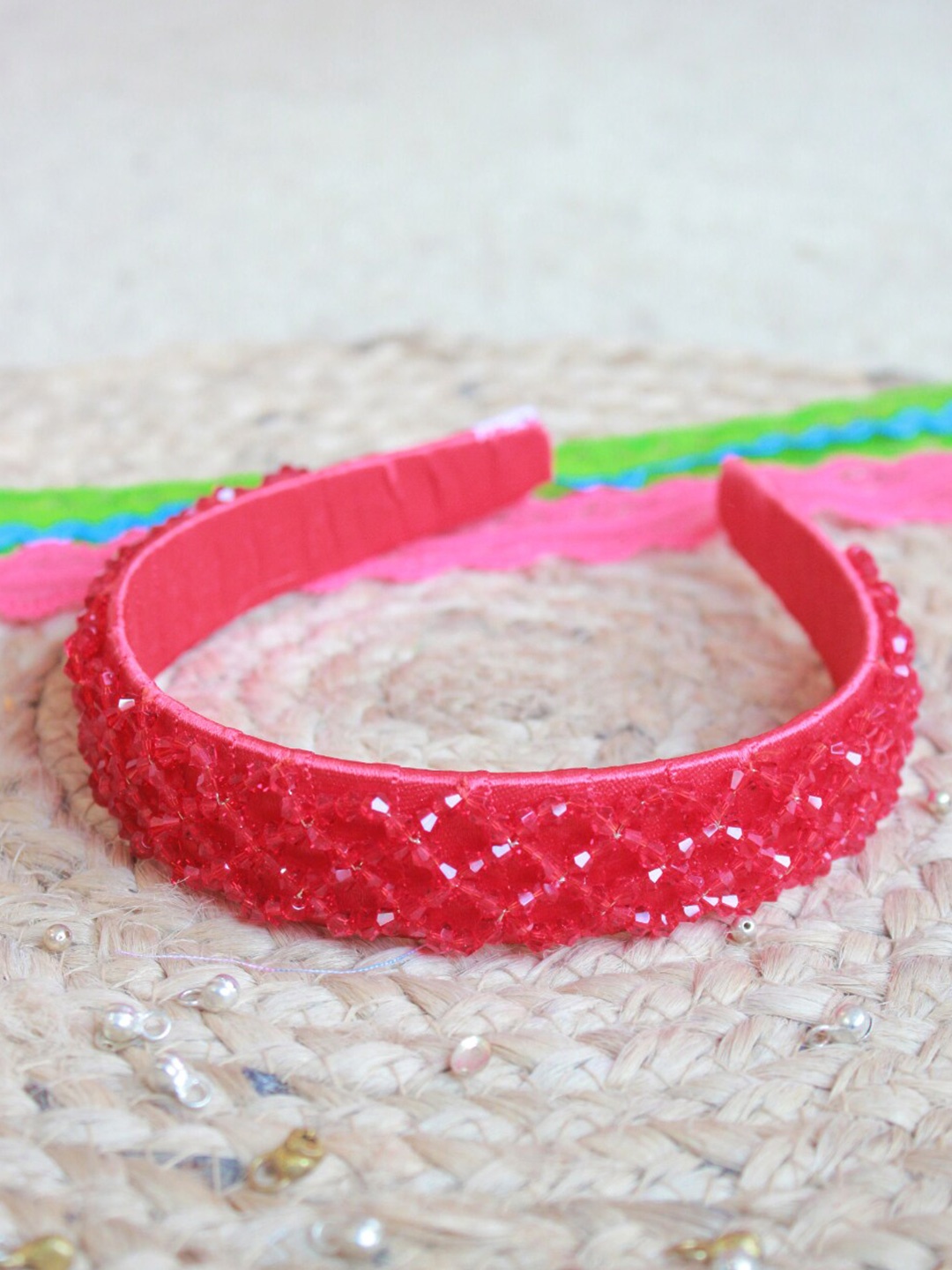 

Choko Girls Beaded Hairband, Red