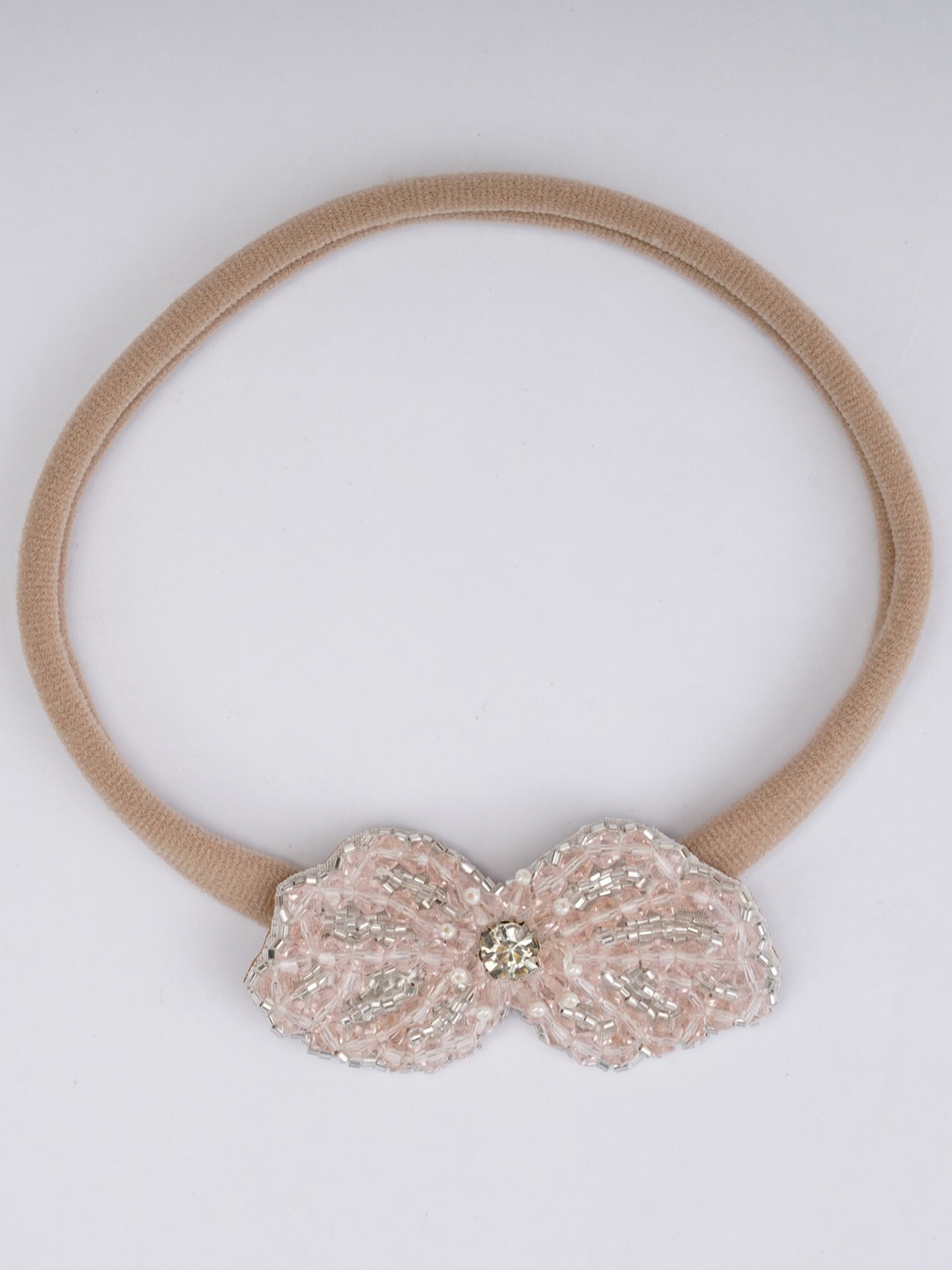 

Choko Girls Embellished Ponytail Holders, Peach