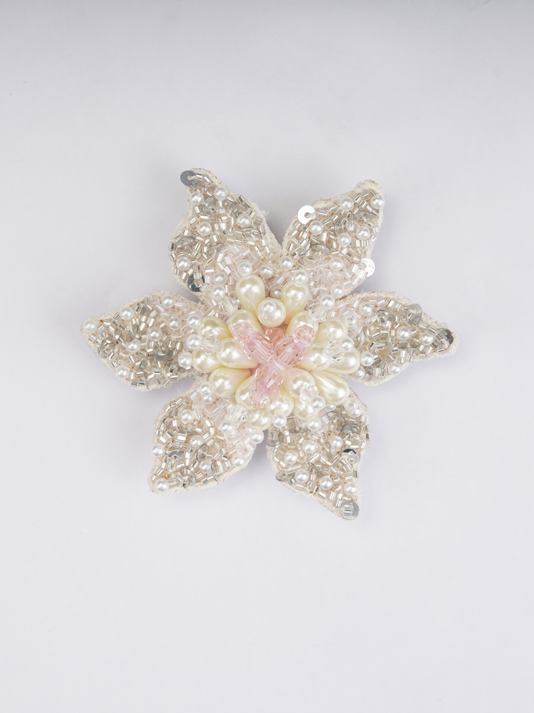 

Choko Girls Embellished Alligator Hair Clip, White