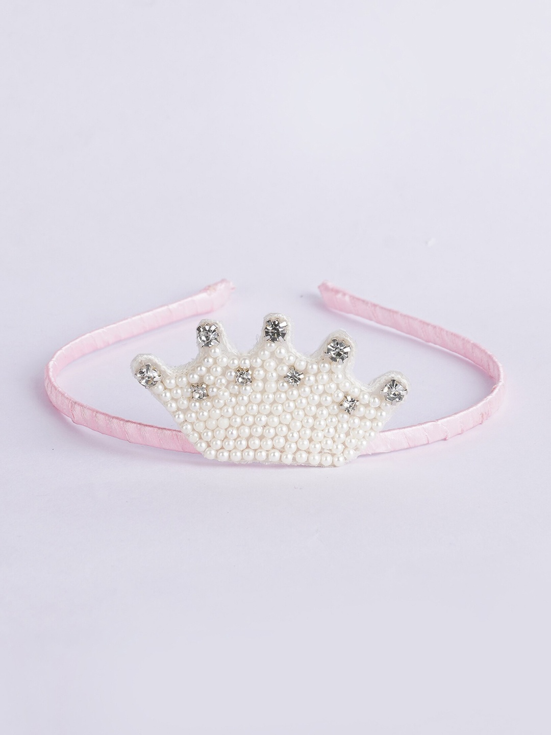 

Choko Girls Crown Design Embellished Hairband, Pink