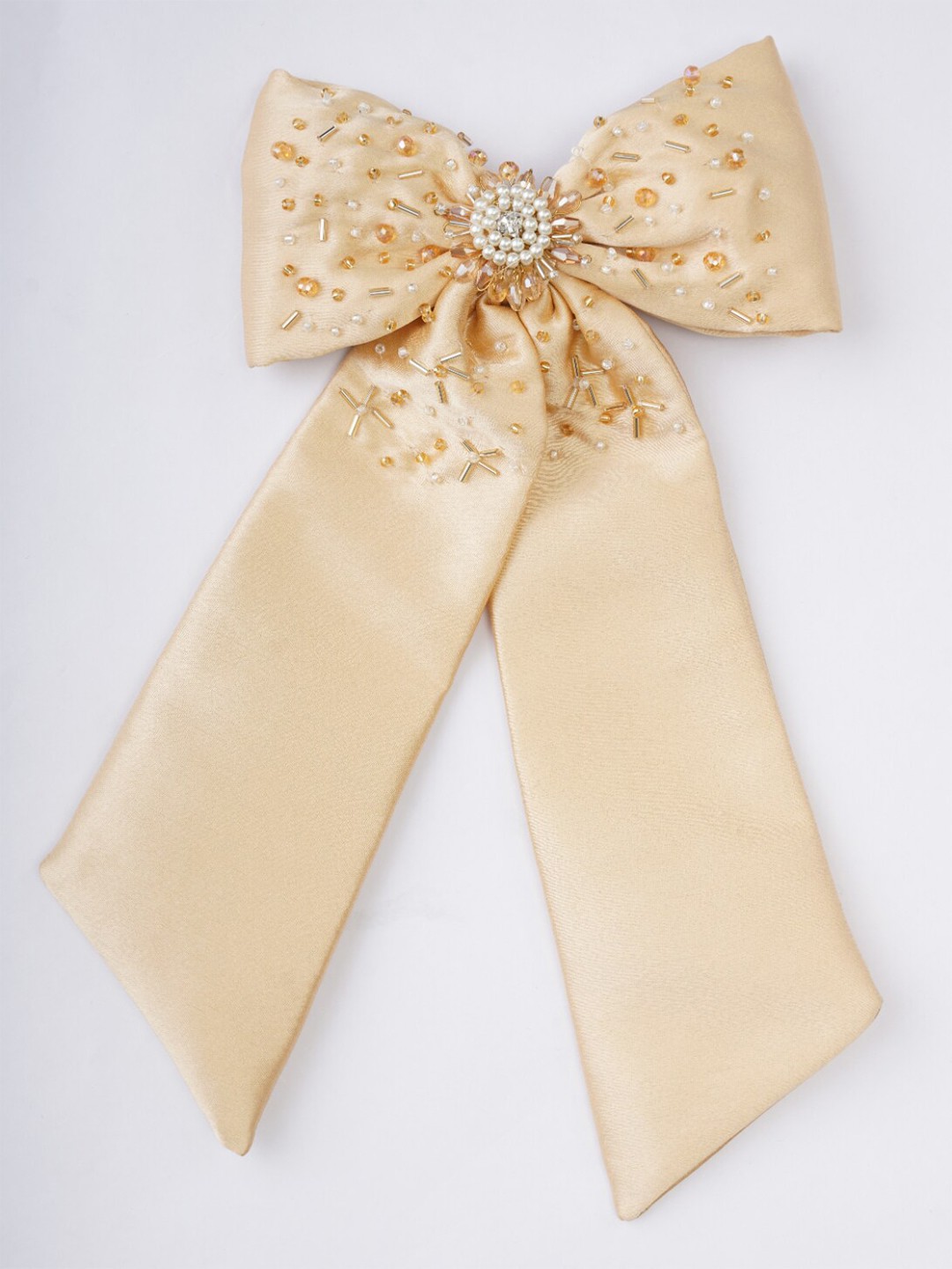 

Choko Girls Embellished Alligator Hair Clip, Beige