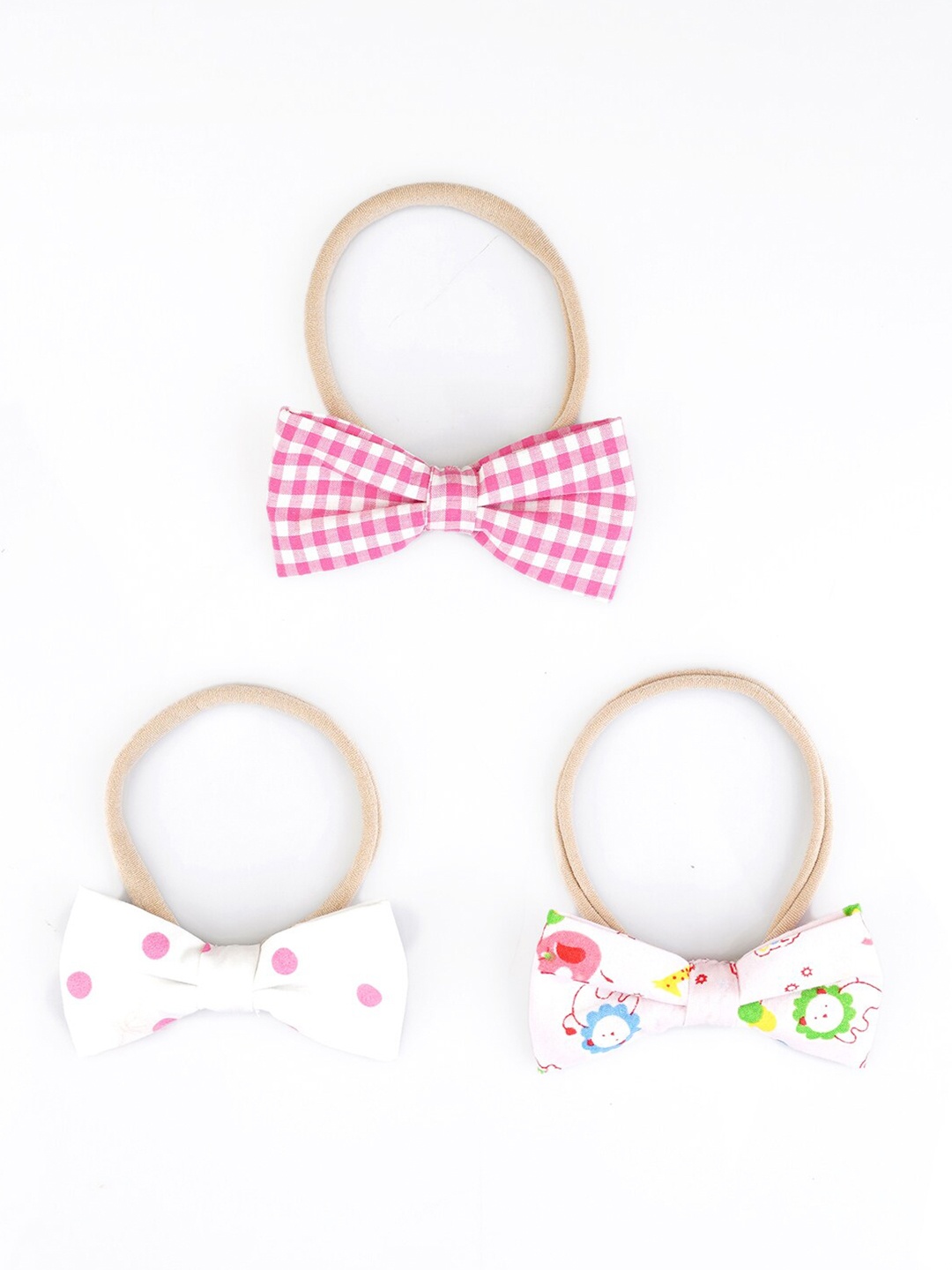 

Choko Girls Set of 3 Ponytail Holders, White