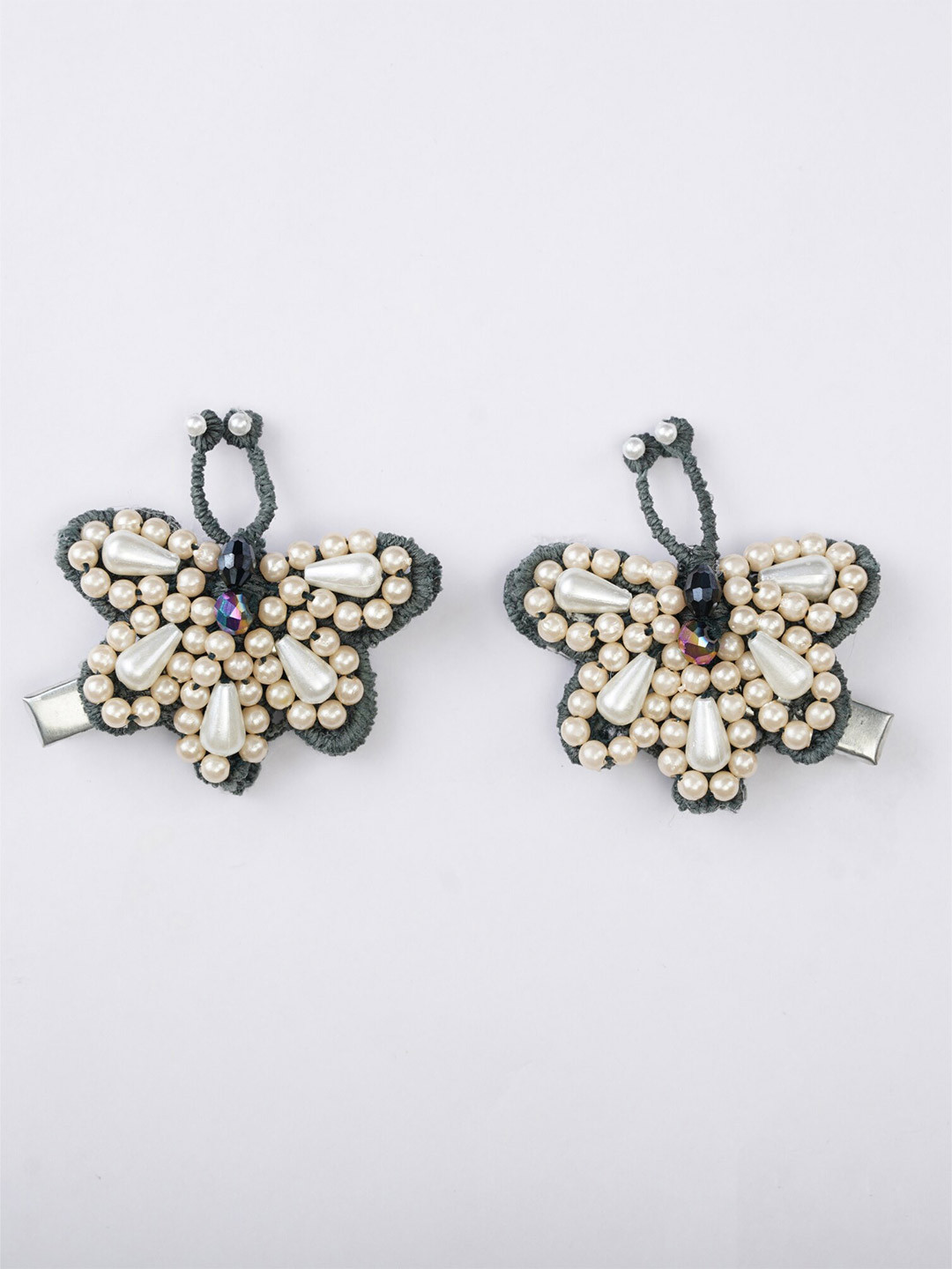 

Choko Girls Set of 2 Embellished Alligator Hair Clip, Black