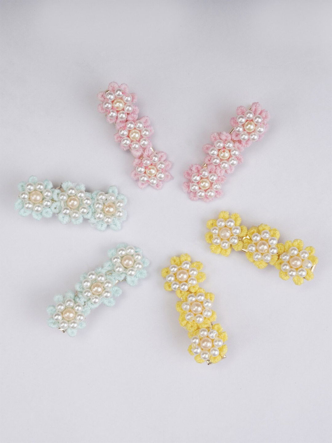 

Choko Girls Set of 6 Embellished Alligator Hair Clip, Pink