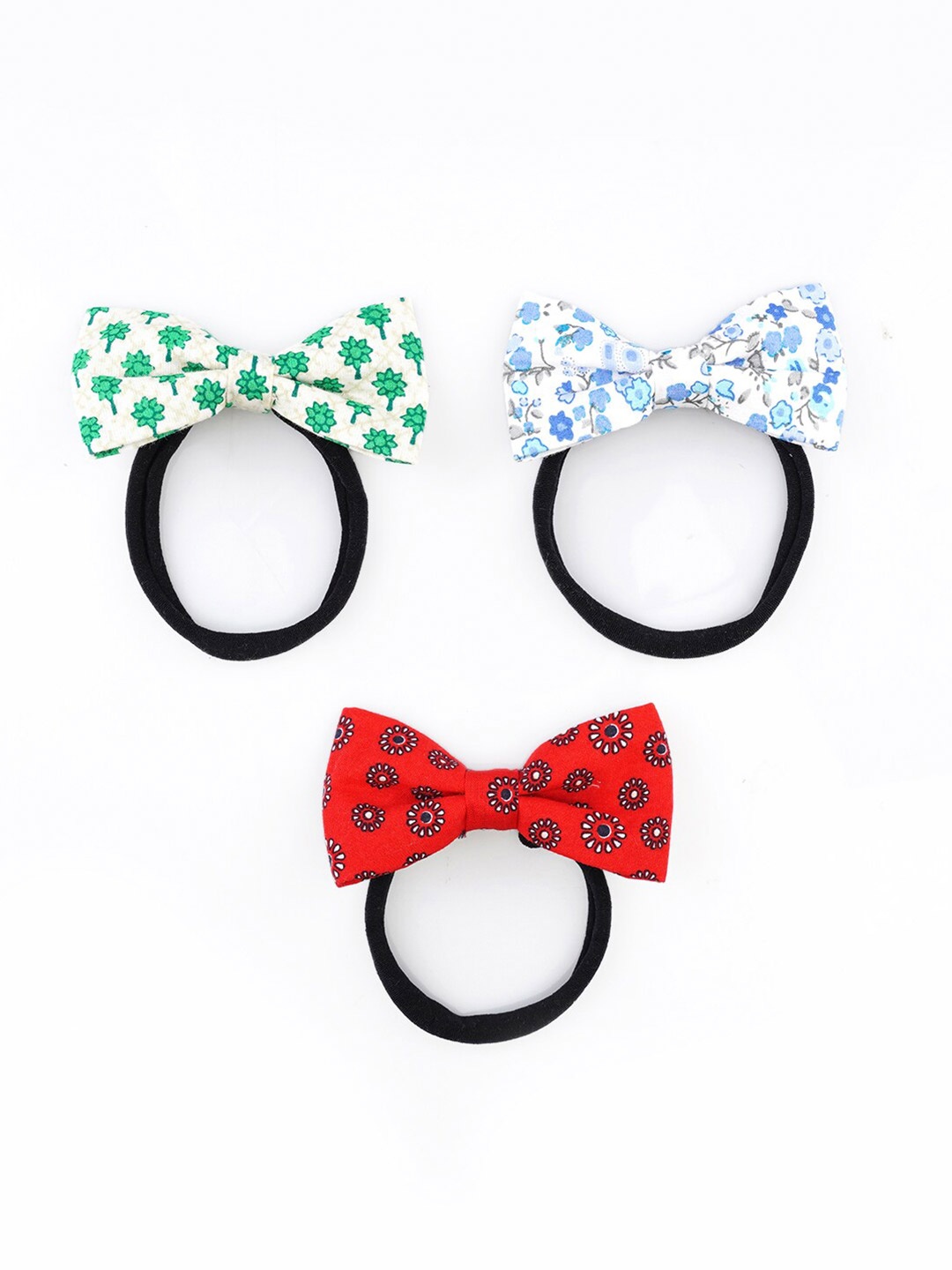 

Choko Girls Set of 3 Ponytail Holders, Green