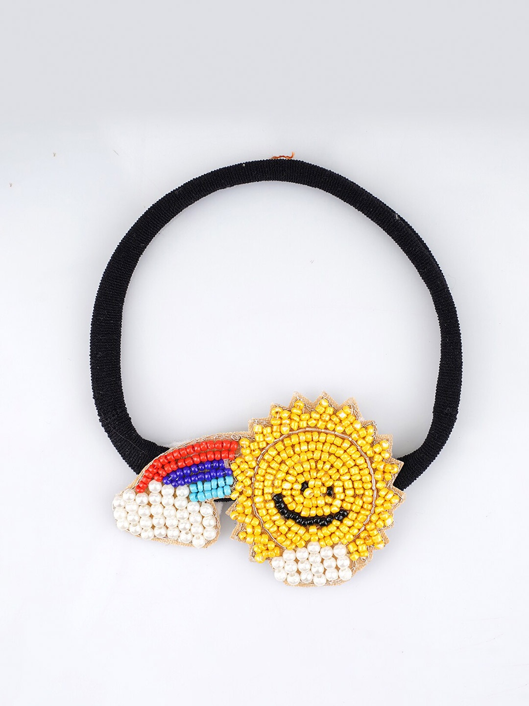 

Choko Girls Beaded Ponytail Holders, Yellow