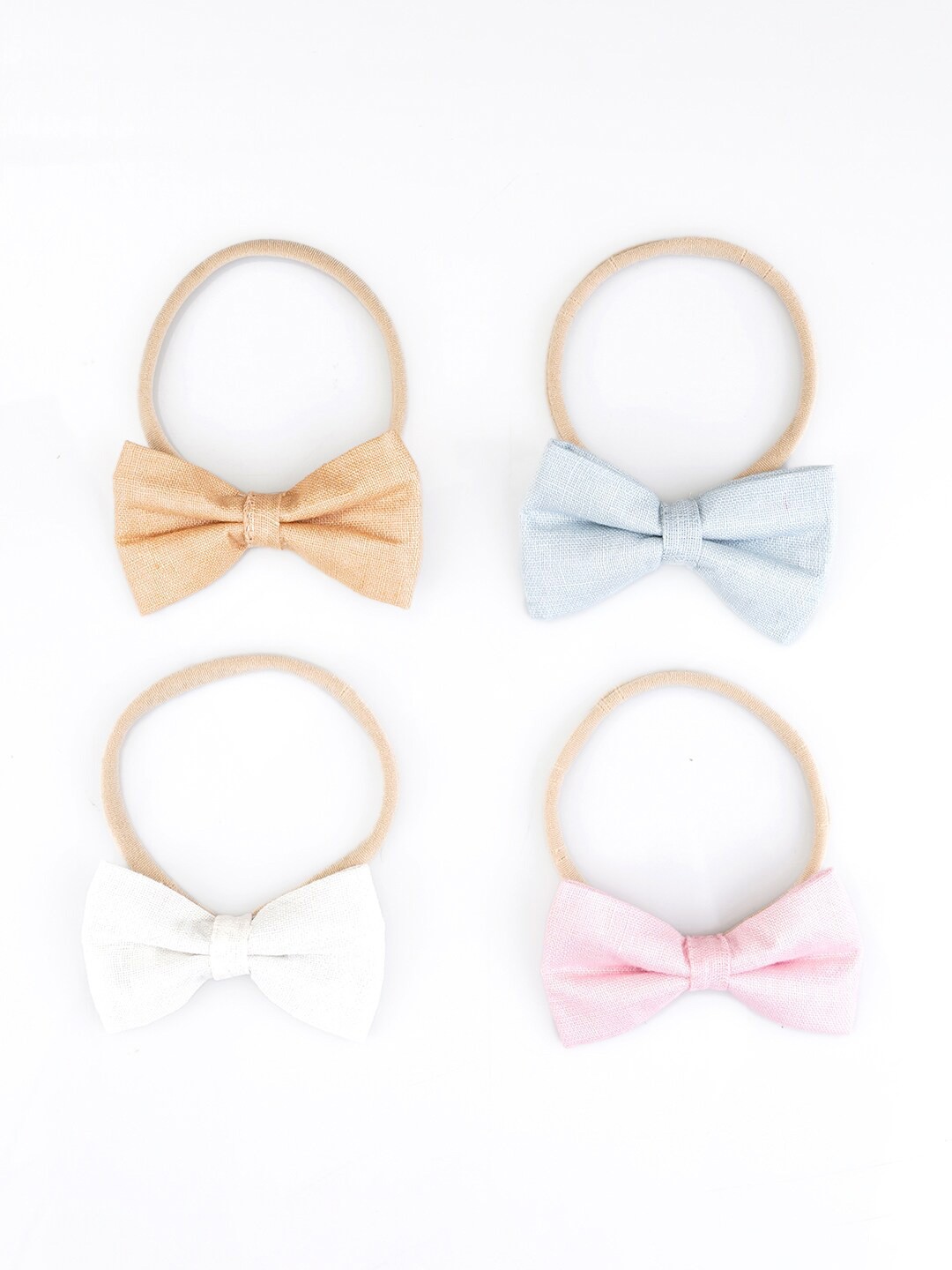 

Choko Girls Set of 4 Ponytail Holders, Beige