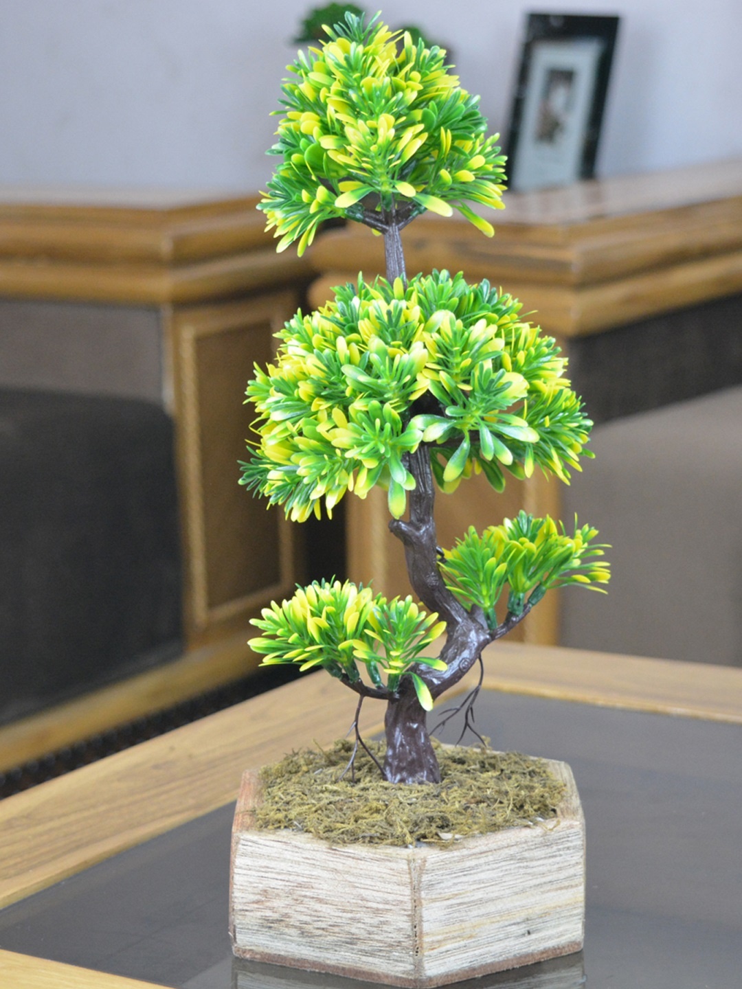 

fancy mart Green & Yellow Artificial Bonsai