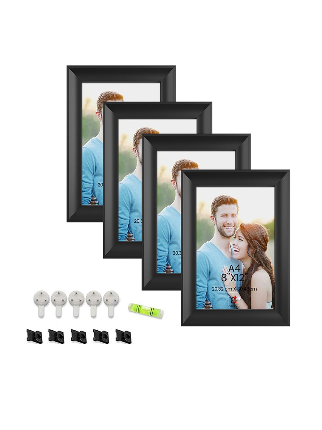 

Art Street Black 4-Pieces Wooden Photo Frames