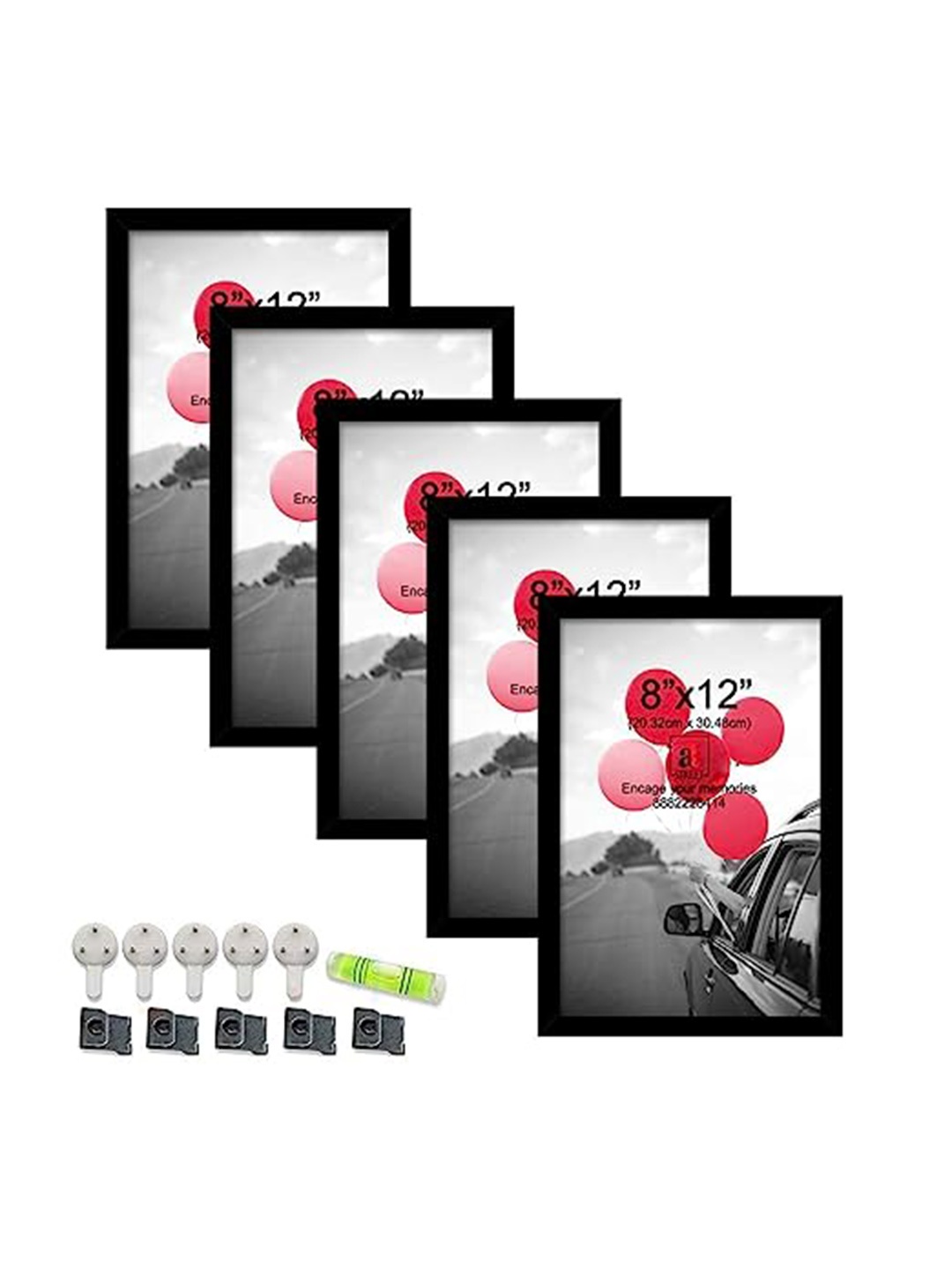 

Art Street Black 5 Pieces Wooden Photo Frames
