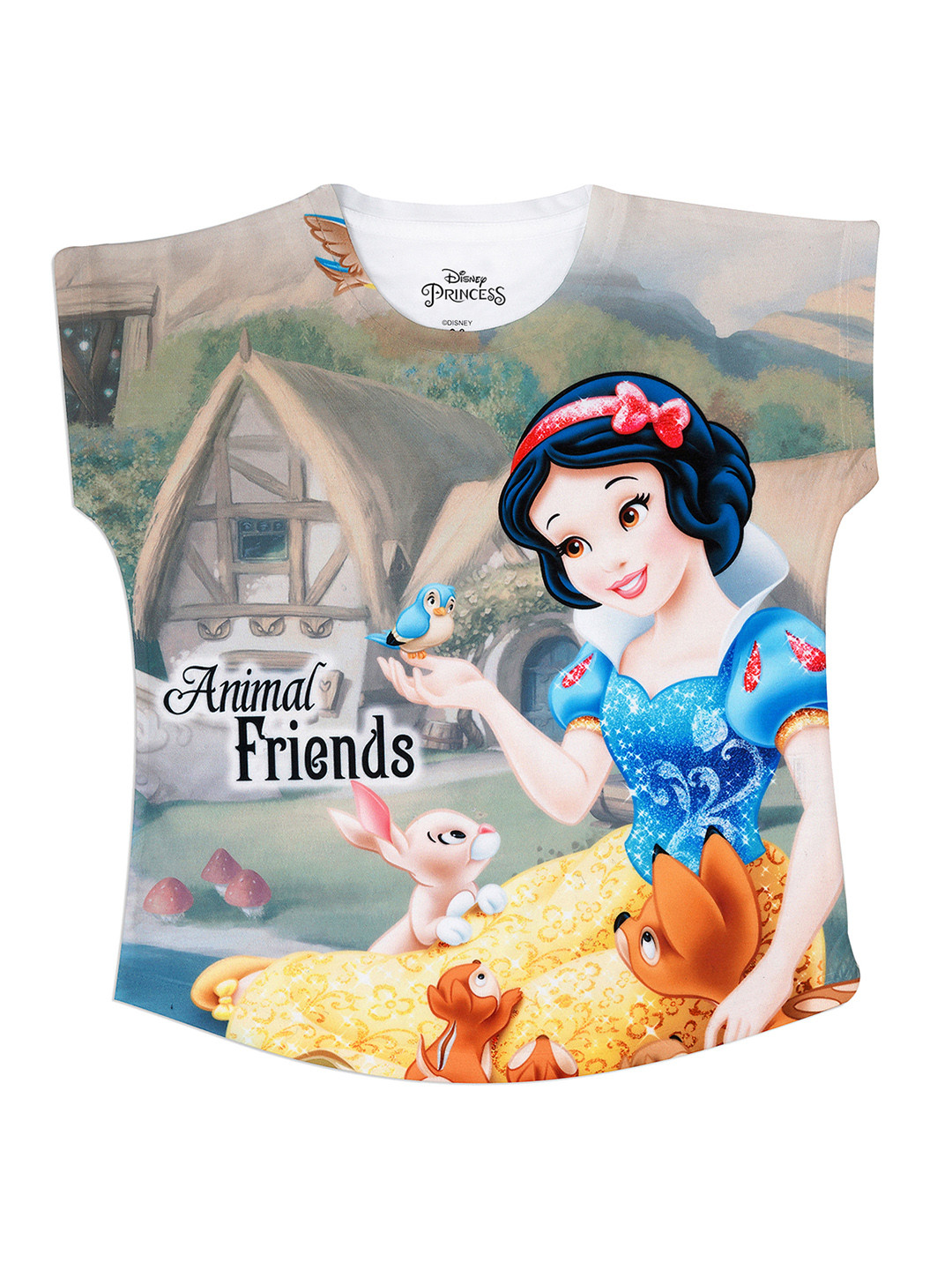 

Disney by Wear Your Mind Girls Multicoloured Disney Princess Printed Top, Multi