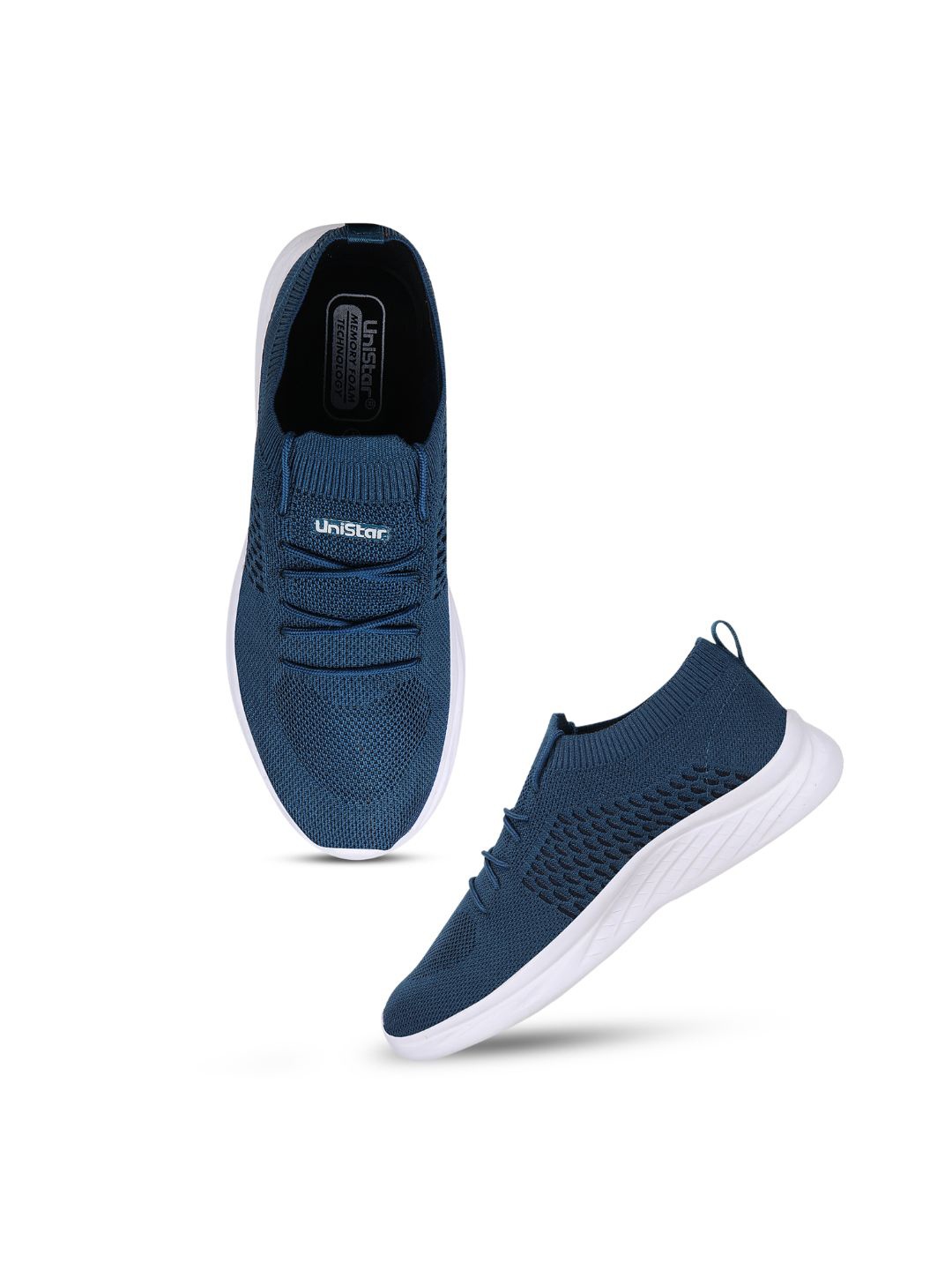 

UNISTAR Men Mesh Memory Foam Insole Non-Marking Walking Shoes, Teal