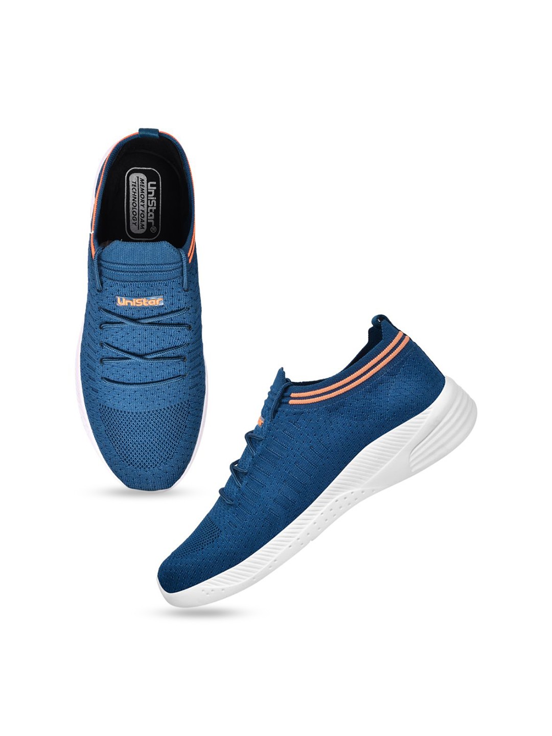 

UNISTAR Men Memory Foam Insole Walking Shoes, Blue