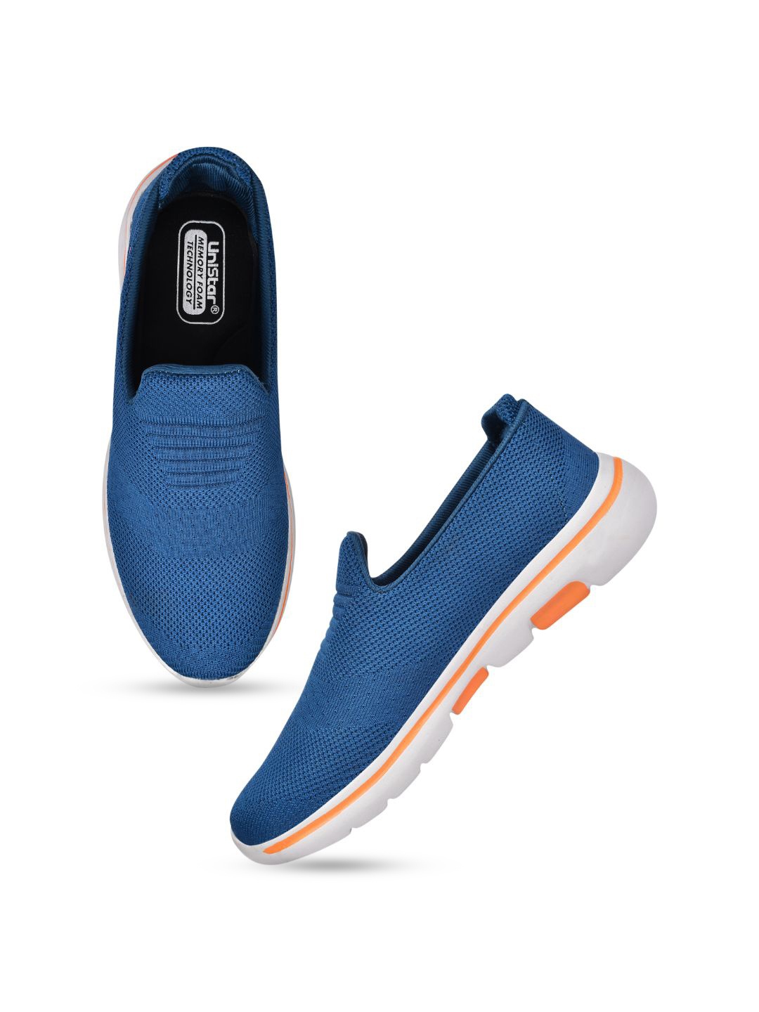 

UNISTAR Men Memory Foam Insole Walking Shoes, Blue