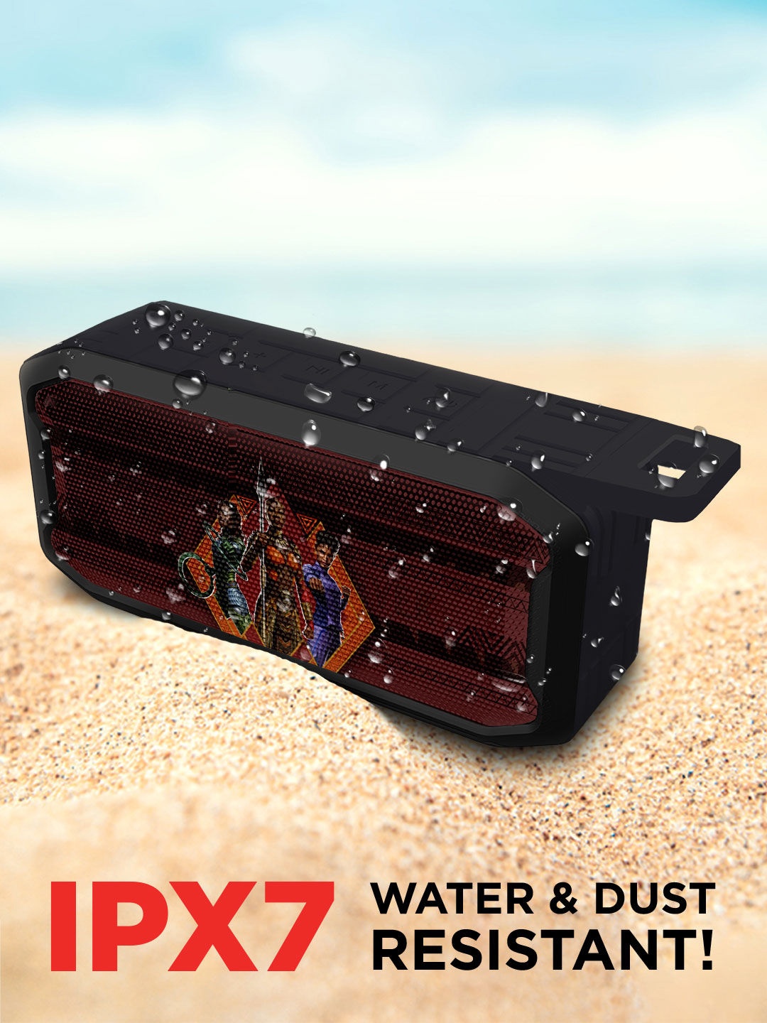 

macmerise Printed Wireless Speakers With Bluetooth V5.0, Black