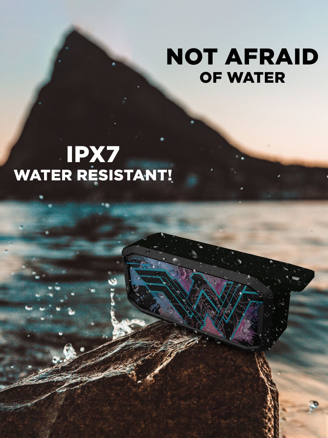 

macmerise Wonder Woman Splash Wireless Speaker With Bluetooth V5.0, Black