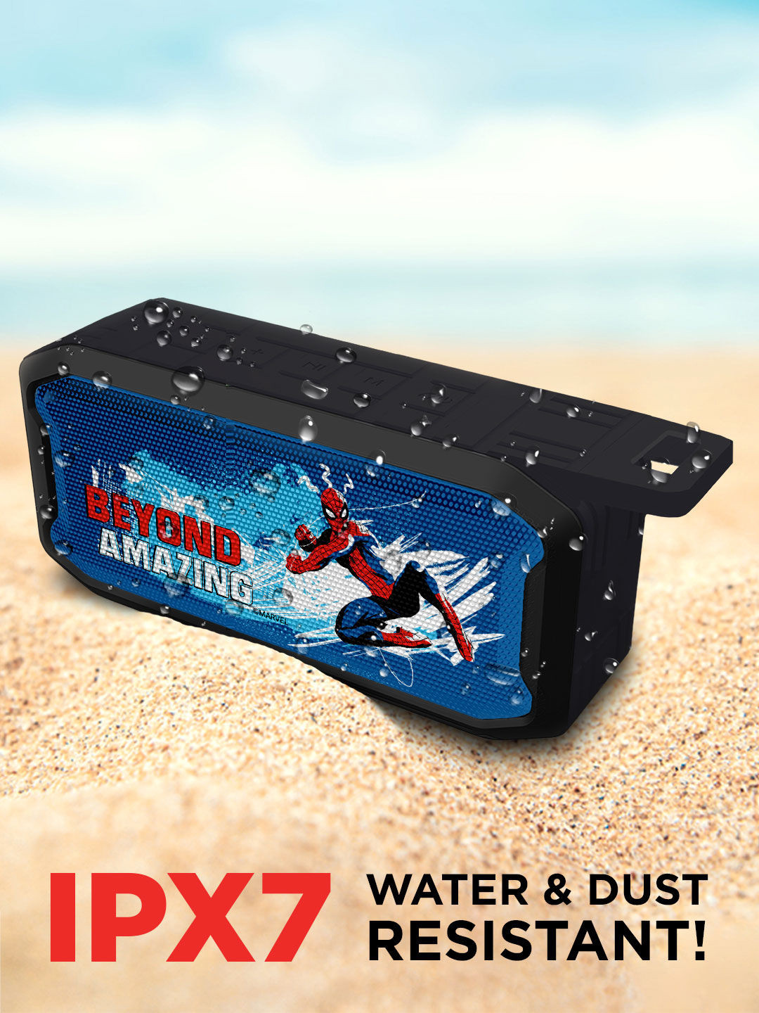 

macmerise Beyond Amazing Spiderman Wireless Speaker With Bluetooth V5.0, Black