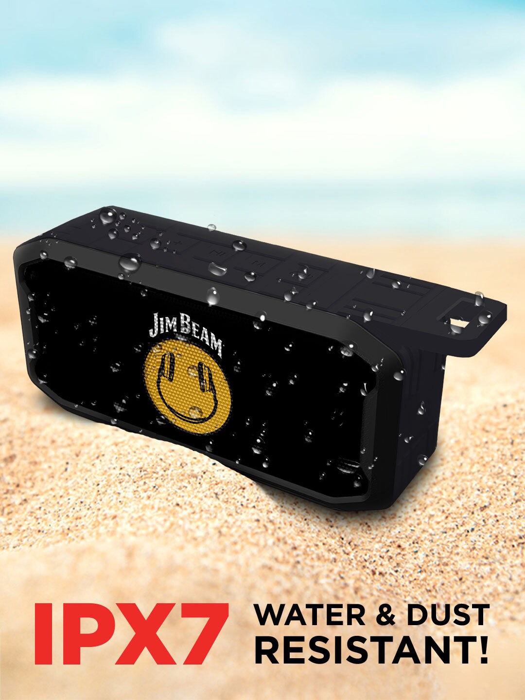 

macmerise Jim Beam Smiley Wireless Speaker With Bluetooth V5.0, Black