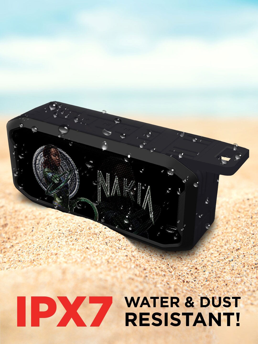 

macmerise Wakanda Forever Nakia Pose Wireless Speaker With Bluetooth V5.0, Black