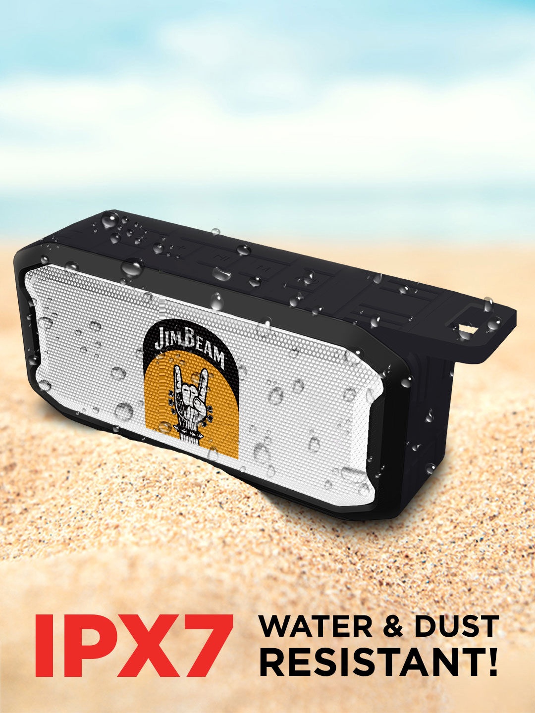 

macmerise Jim Beam Rock Swag Wireless Speaker With Bluetooth V5.0, Black