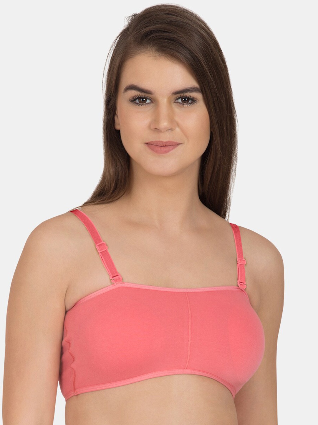 

Tweens Lightly Padded Full Coverage Tube Bra, Coral