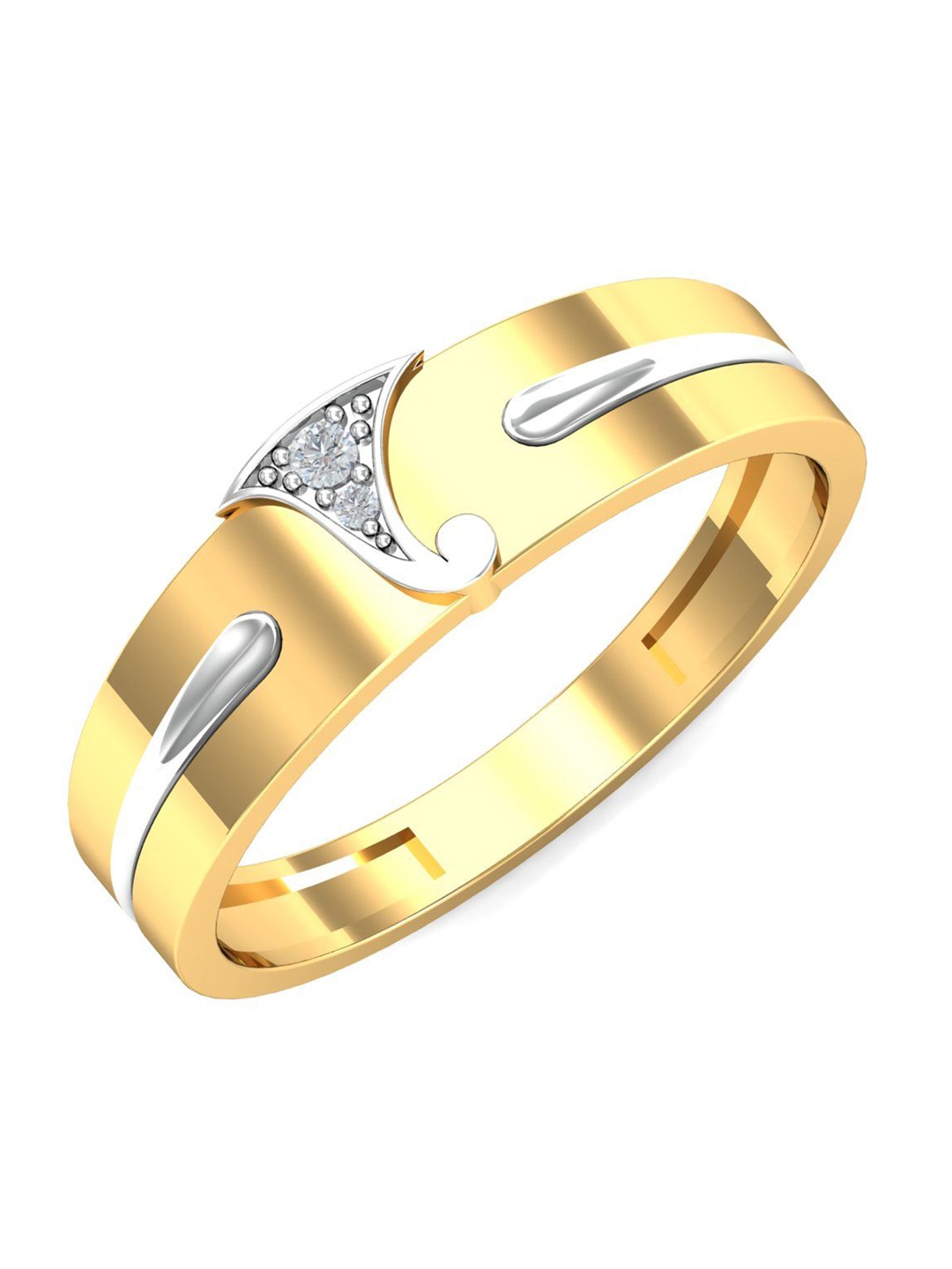 

KUBERBOX Ganesha 18KT Gold Diamond-Studded Finger Ring-3.38gm