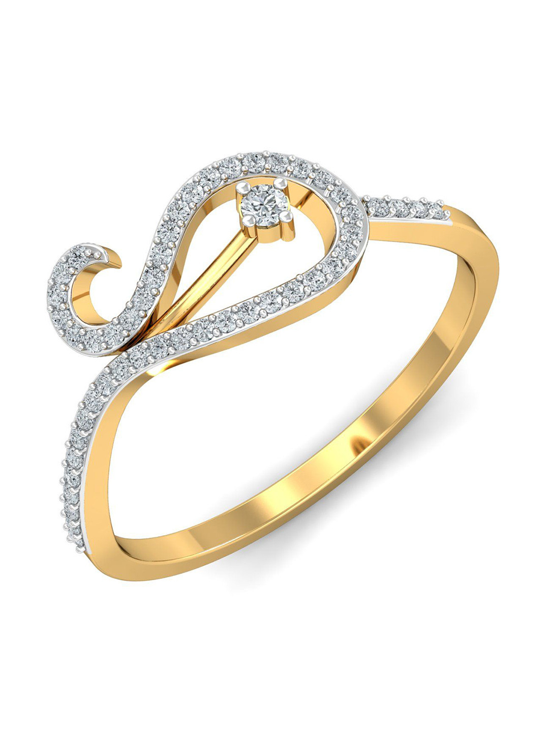 

KUBERBOX Diamond-Studded 18KT Gold Ring - 2.03 gm