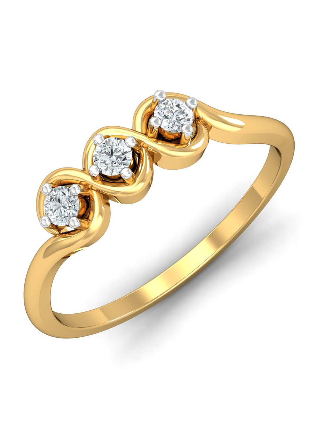 

KUBERBOX Jane 18KT Gold Diamond-Studded Ring- 2.47gm