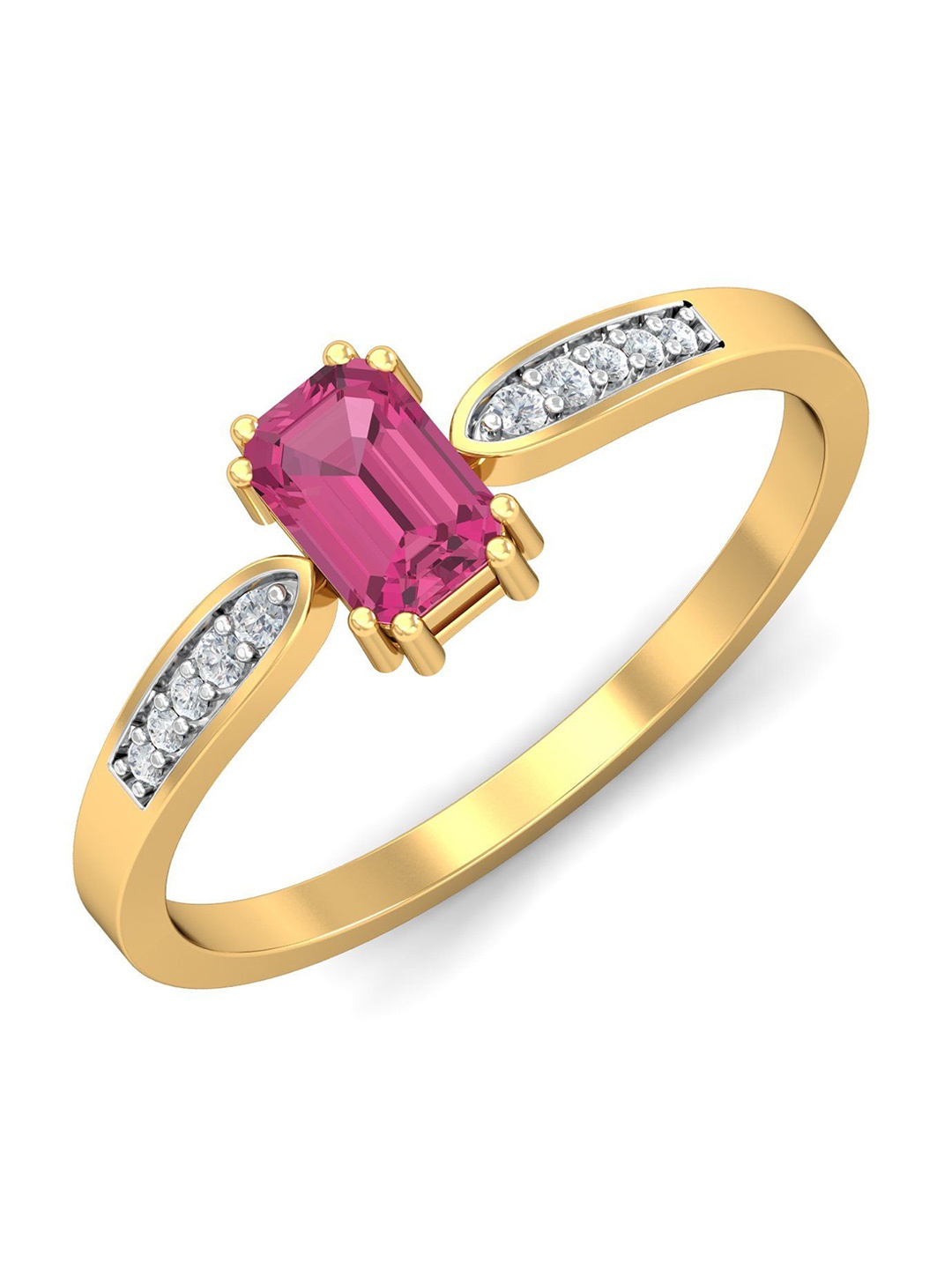 

KUBERBOX Meridian 18KT Gold Sapphire Diamond Studded Ring - 2.07gm