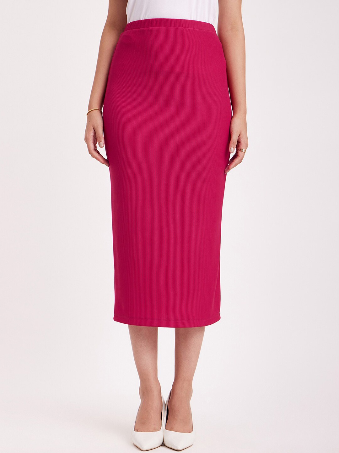 

FableStreet Pencil Straight Skirts, Fuchsia