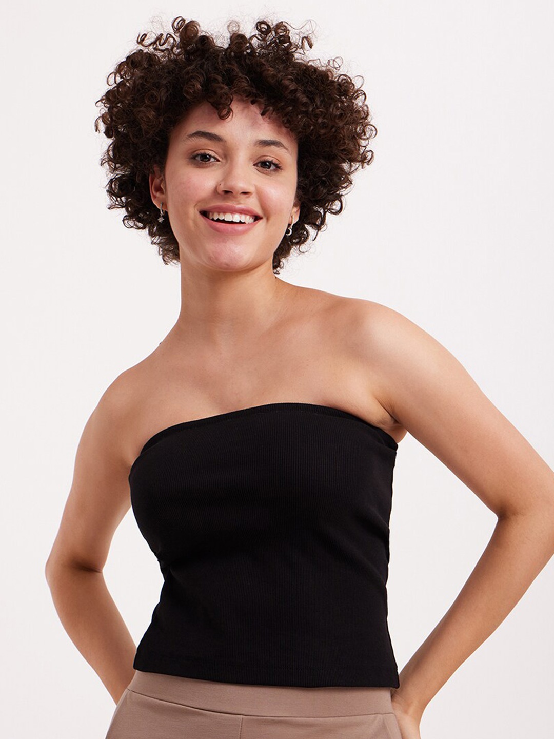 

FableStreet Tube Crop Top, Black