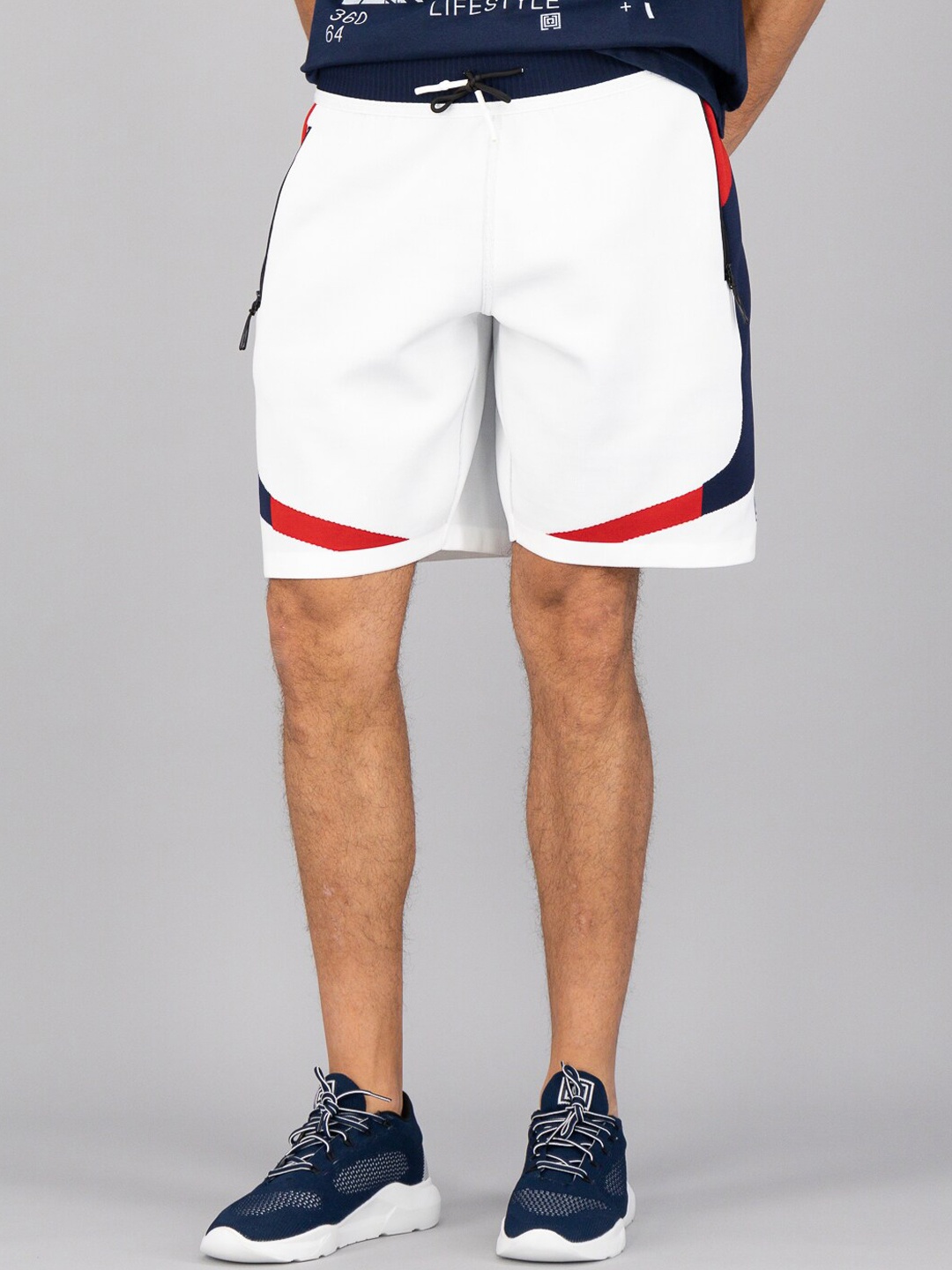 

FREESOUL Men Regular Fit Sports Shorts, White