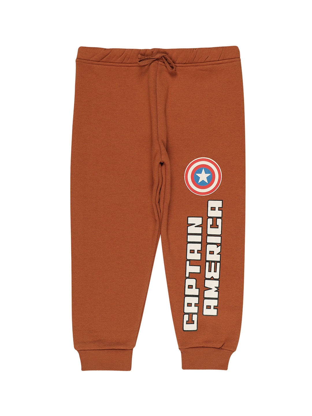 

Bodycare Infant Boys Captain America Printed Mid-Rise Fleece Joggers, Brown