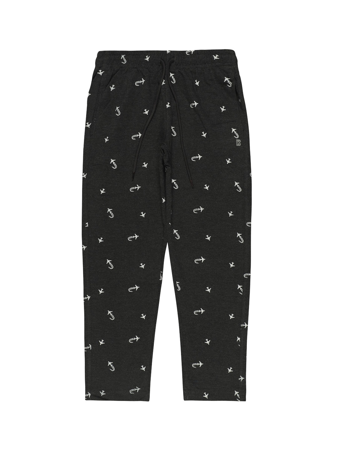 

Bodycare Boys Printed Cotton Track Pants, Black