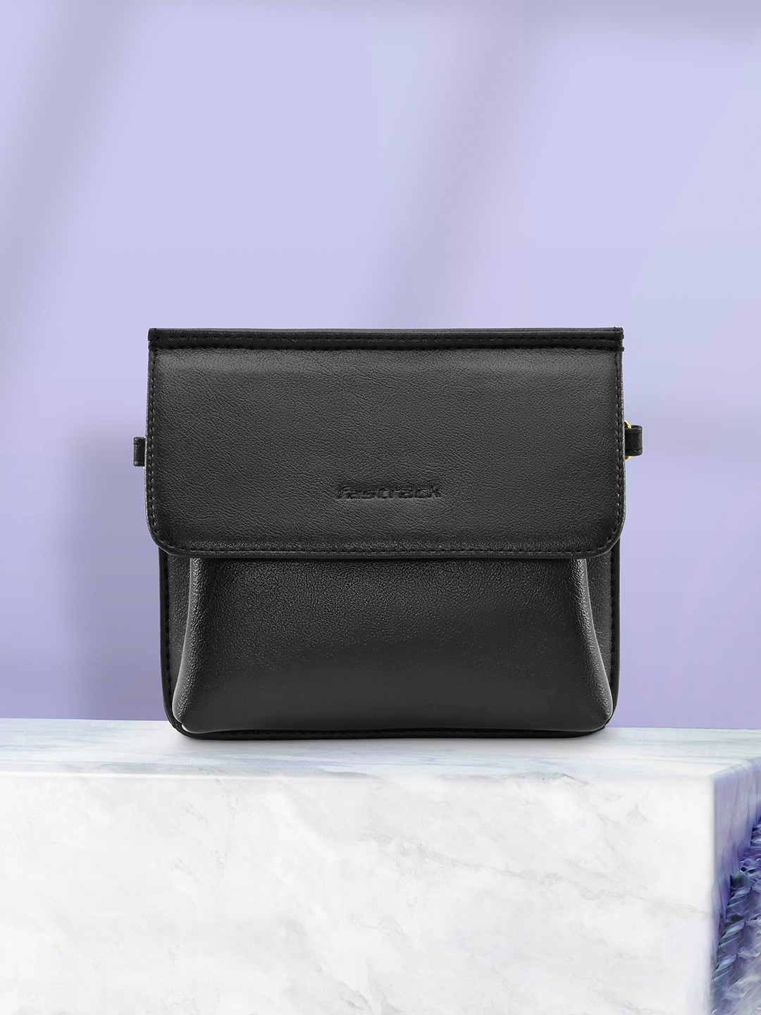 

Fastrack Structured Sling Bag, Black