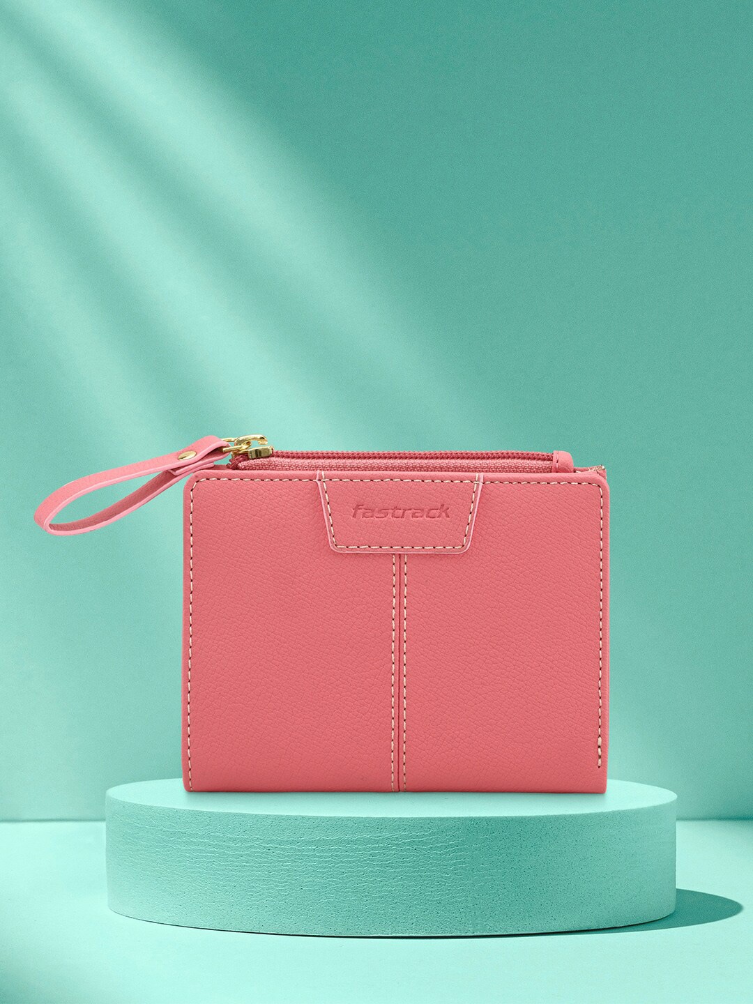 

Fastrack Girls Zip Detail Two Fold Wallet, Pink
