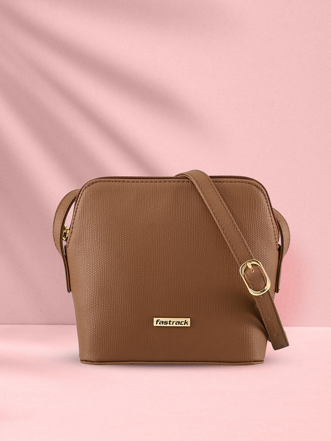 

Fastrack Structured Sling Bag, Tan