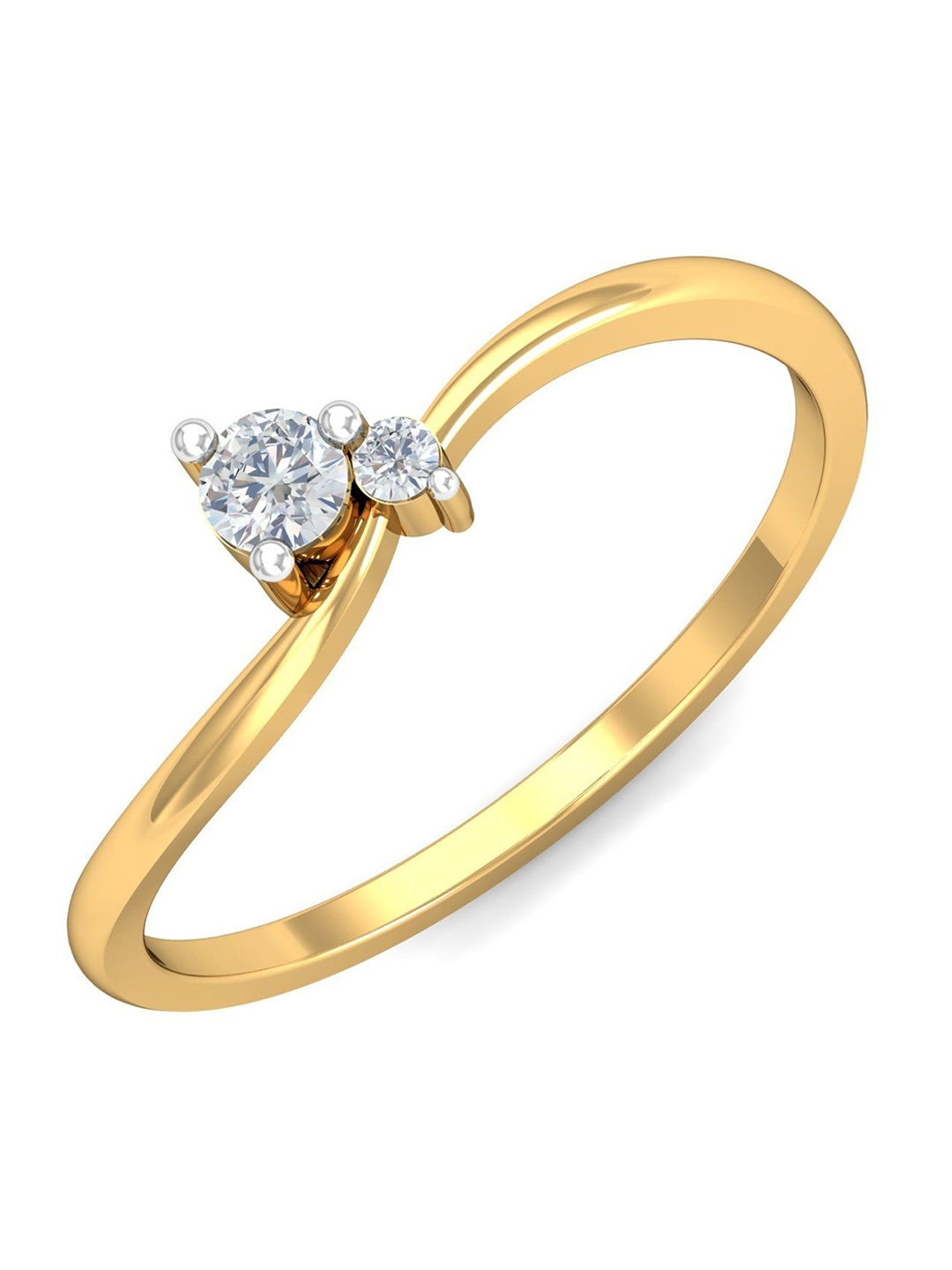 

KUBERBOX 18KT Gold Diamond-Studded Ring- 1.53gm