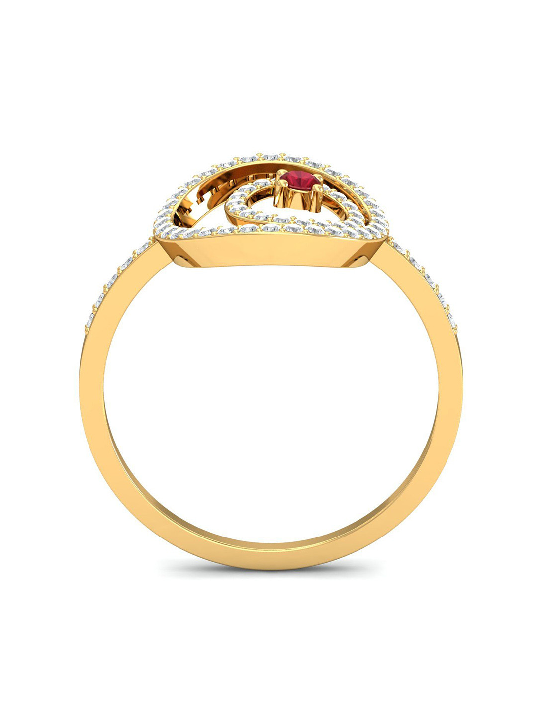 

KUBERBOX Diamond-Studded 18KT Gold Ring - 2.25 gm