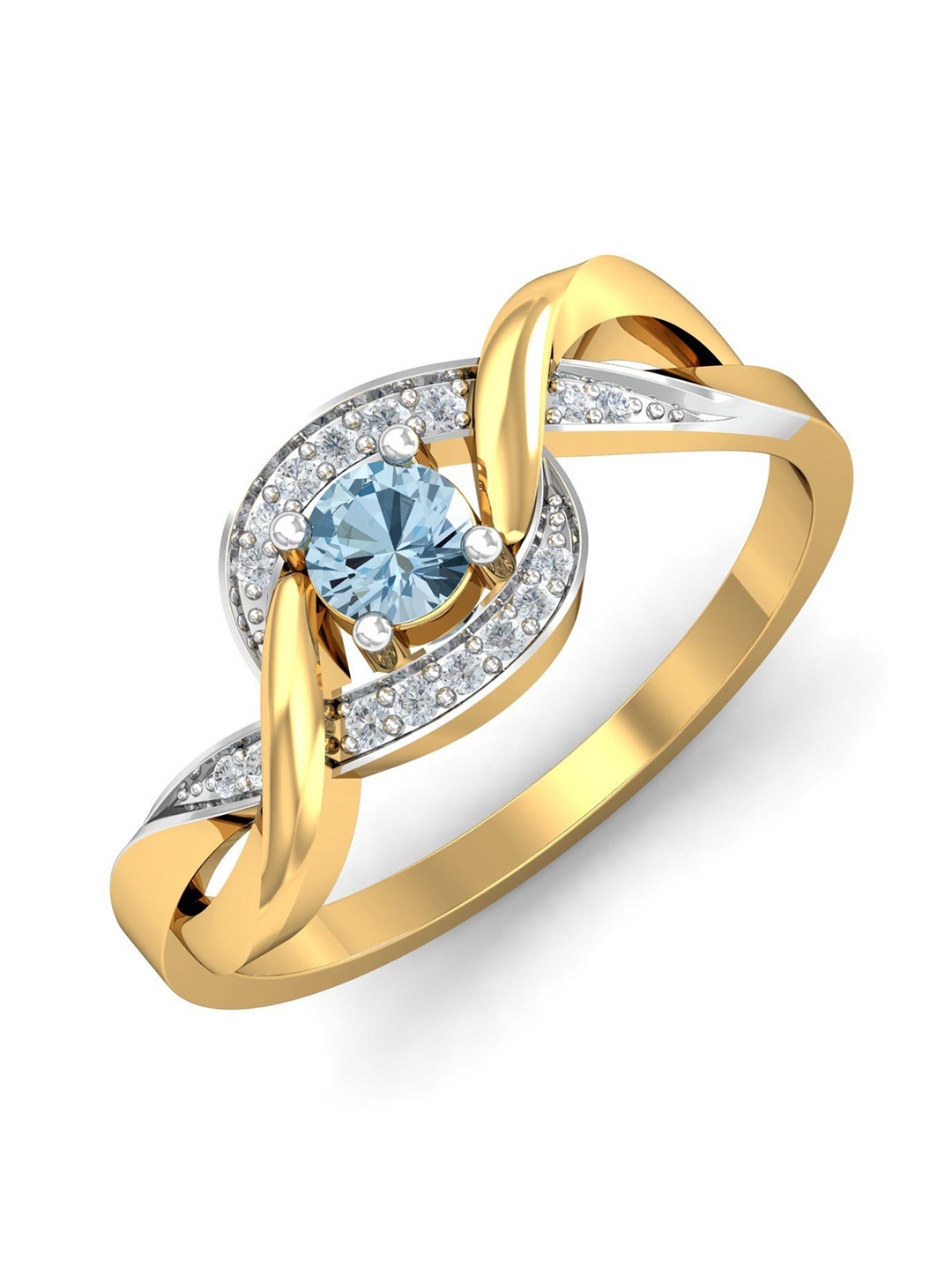 

KUBERBOX Chantal Grandiose 18KT Gold Diamond-Studded Ring - 2.8gm