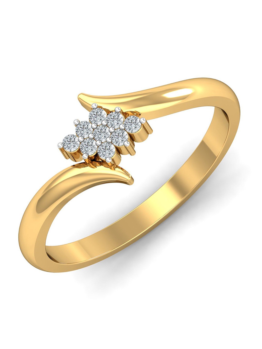 

KUBERBOX Emunah 18KT Gold Diamond-Studded Ring - 2.87 gm