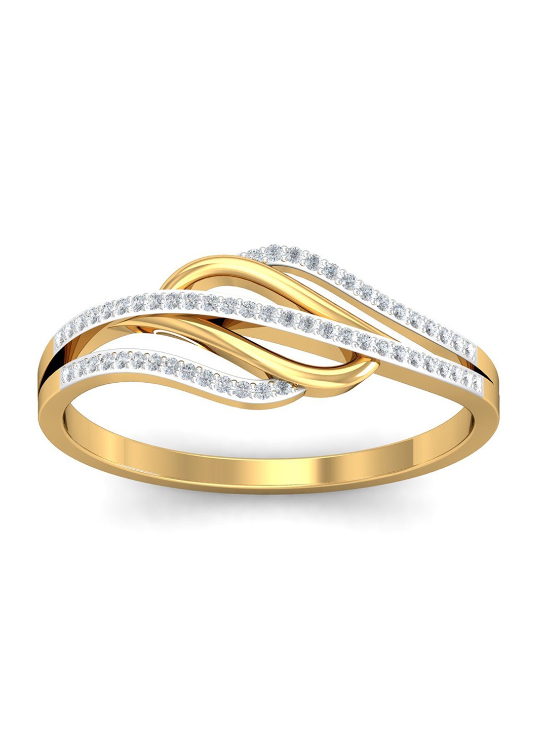 

KUBERBOX Yves 18KT Gold Diamond-Studded Ring 2.38 gm