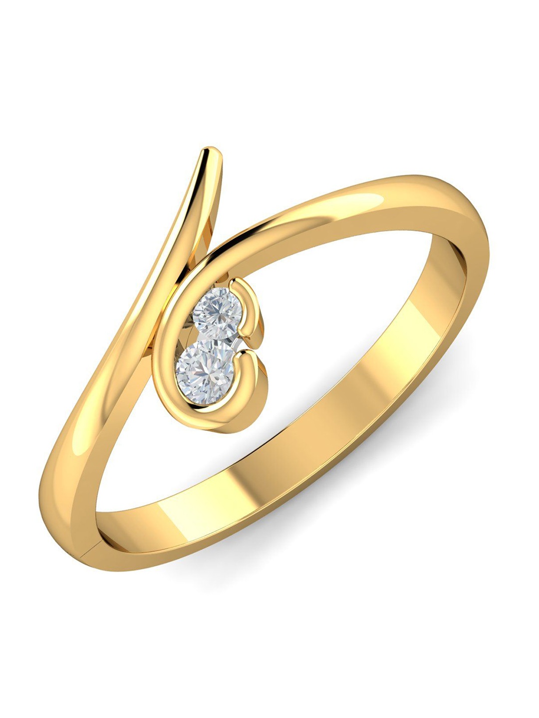 

KUBERBOX Tulay 18KT Gold Diamond-Studded Ring - 2.38gm