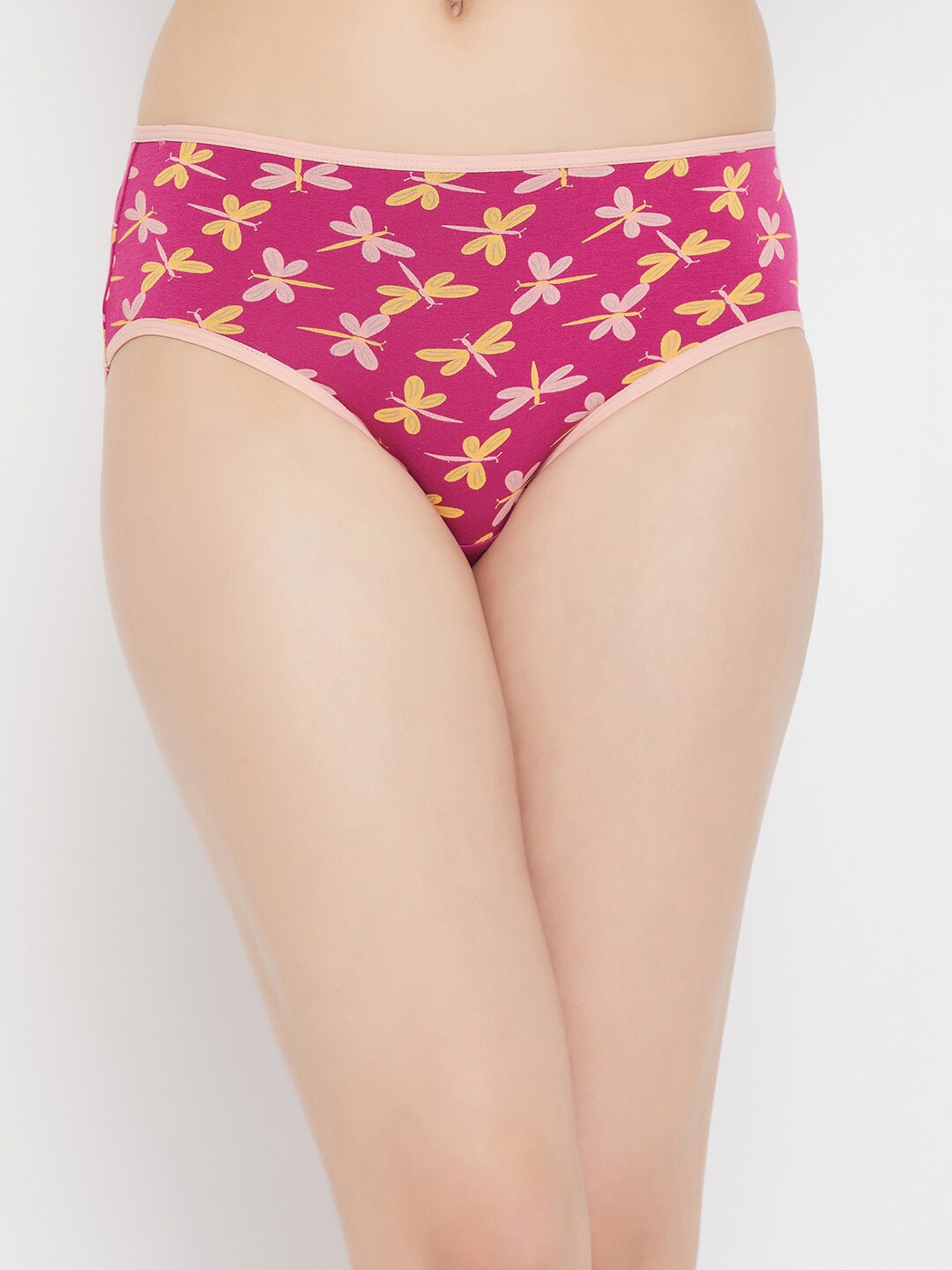 

Clovia Pink Conversational Printed Cotton Hipster Briefs PN3411B093XL