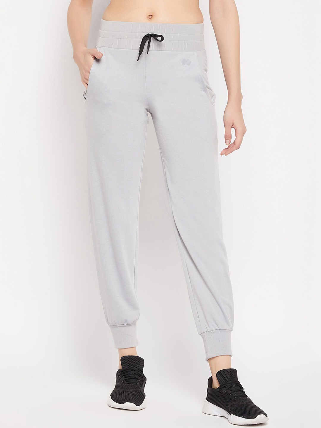 

Clovia Women Grey Rapid-Dry Mid Rise Sports Joggers