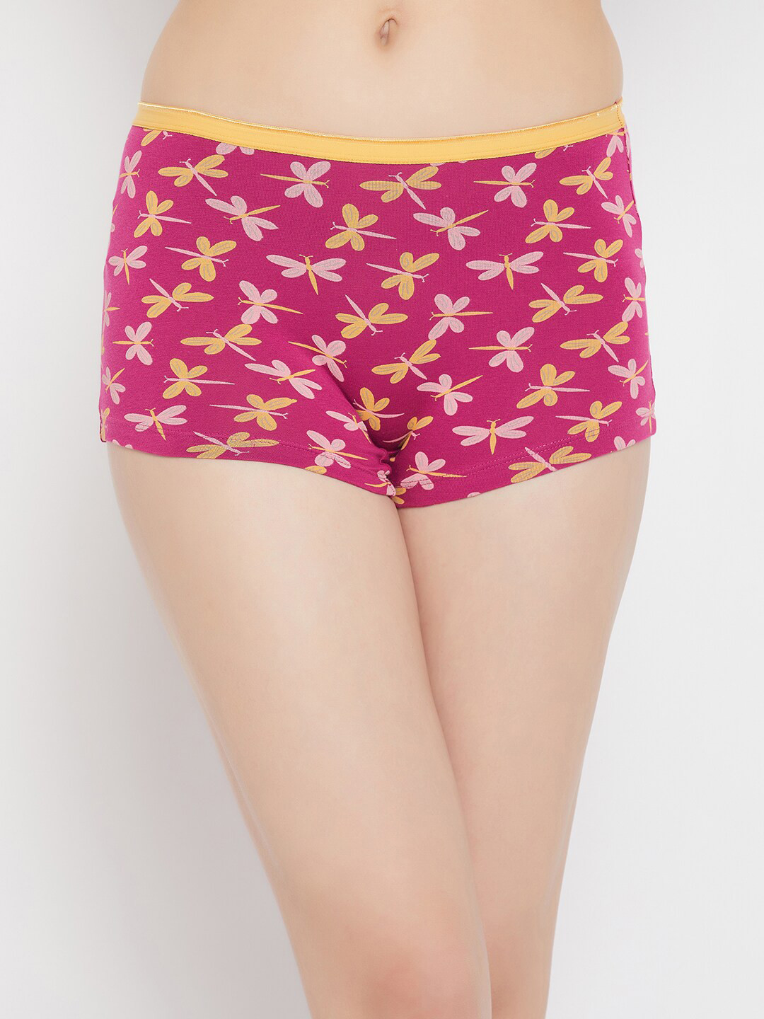 

Clovia Women Pink Conversational Printed Cotton Boy-Shorts Briefs PN3501A09XXL