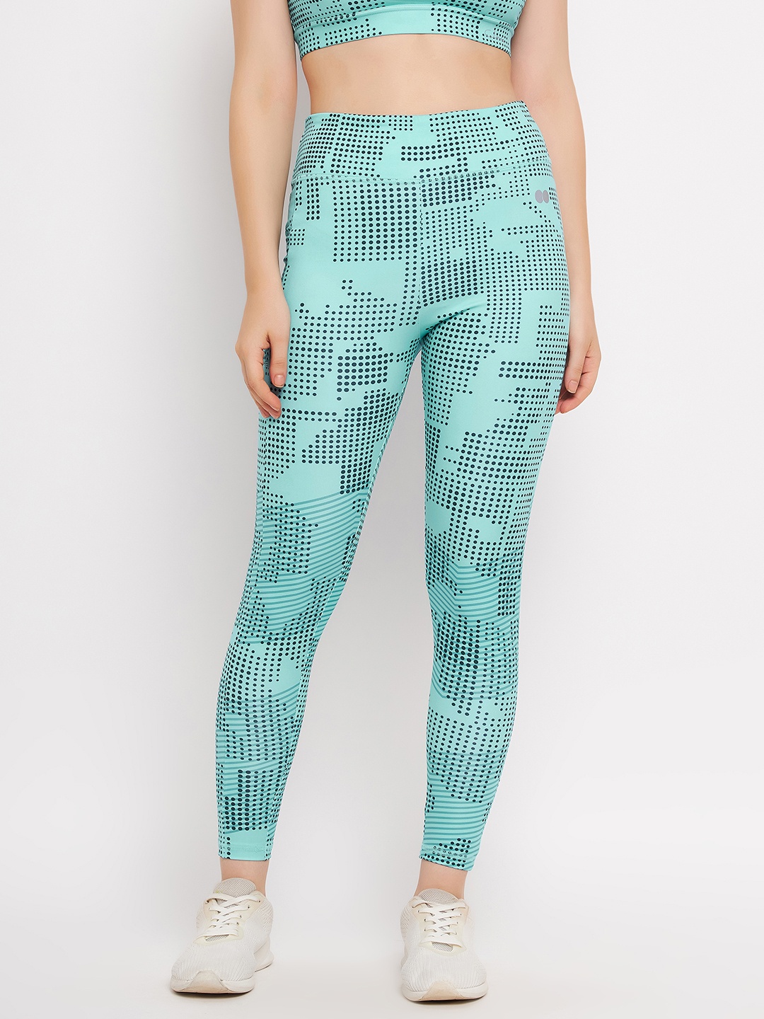 

Clovia Blue Printed Ankle Length Tights