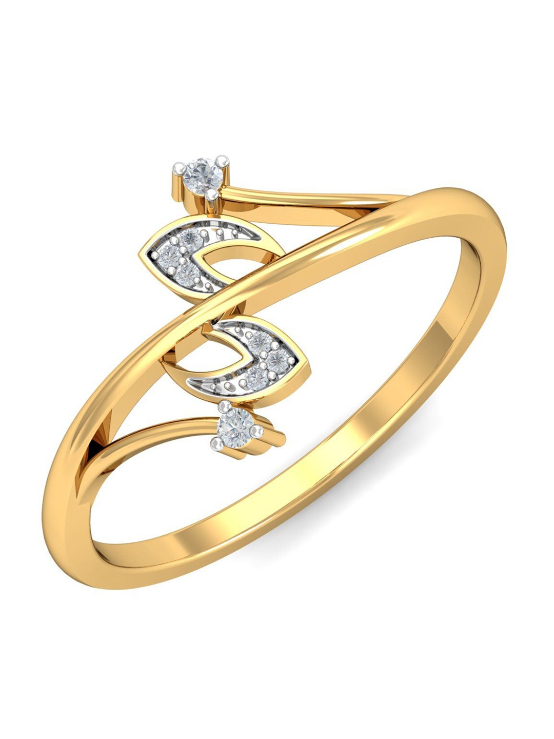 

KUBERBOX 18KT Gold Diamond-Studded Ring-2.06gm